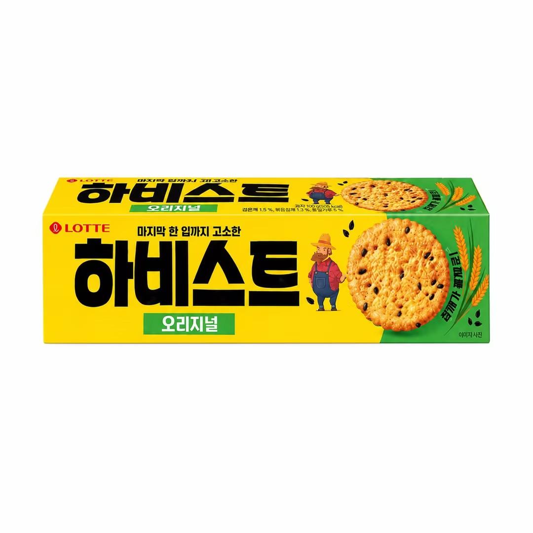 Lotte Harvest Black Sesame Crackers 100g