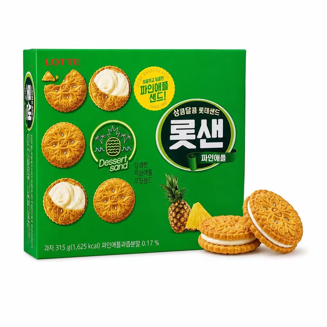 Lotte Pineapple Filled Biscuits 315g