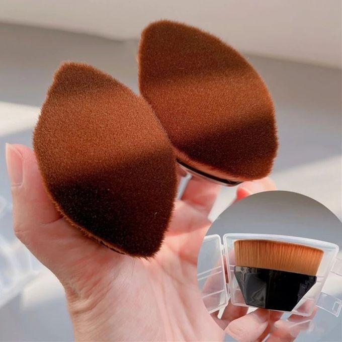 INHAK Petal Foundation Brush Flat Top Makeup Brush with Box – Soft Dense Bristles for Liquid & Cream Foundation