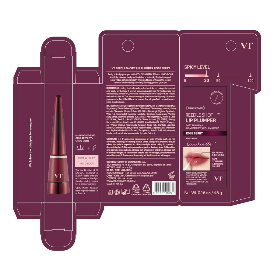 VT - Reedle Shot Lip Plumper Rose Berry