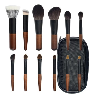 INHAK Makeup Brush Set B - 12 Pieces - Complete Set of Makeup Brushes - Loose Powder, Eye Shadow, Blush, Foundation Brush 110g