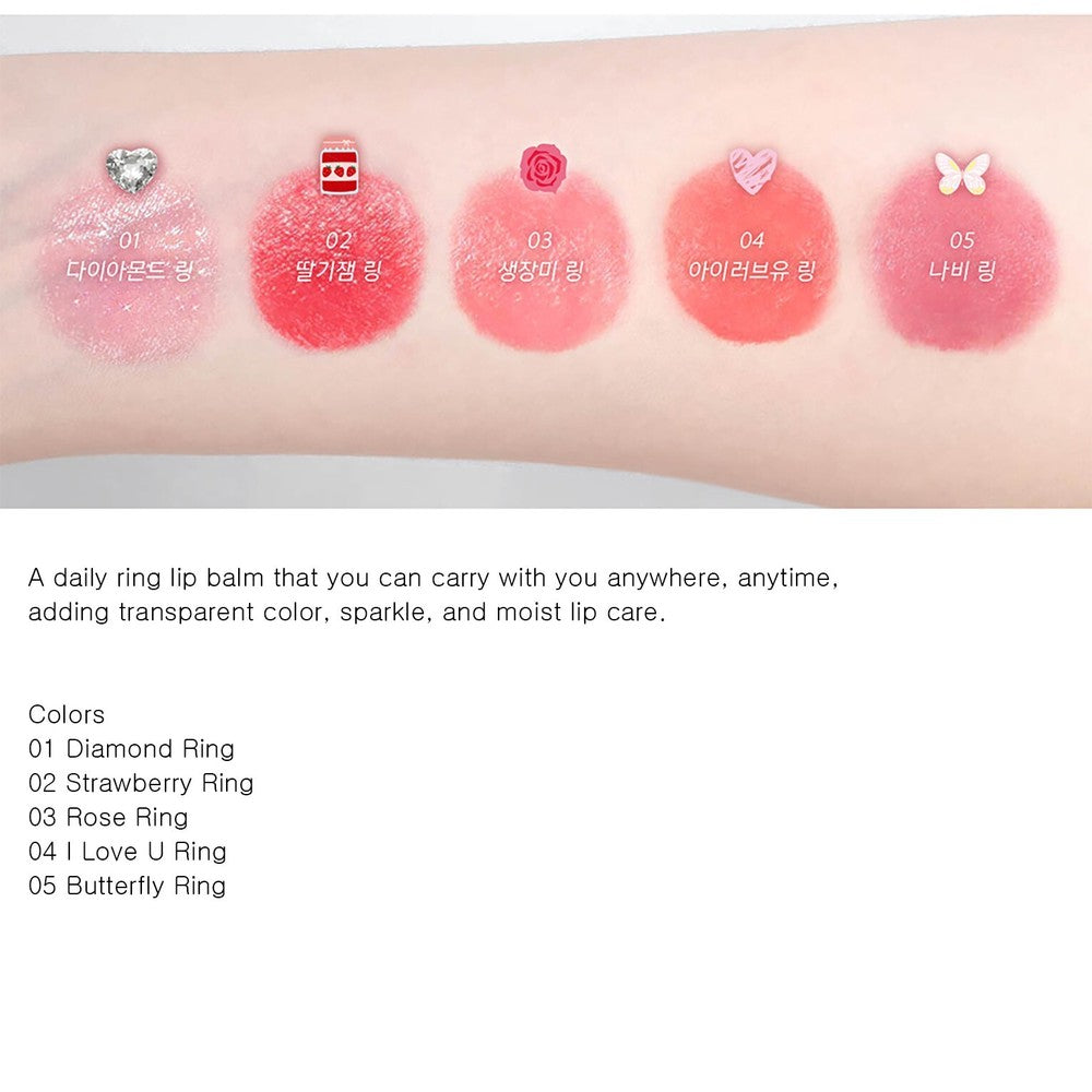 AMUSE Ring Lip Balm 0.9g 5colors