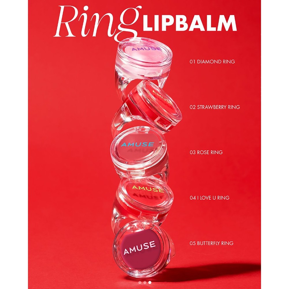 AMUSE Ring Lip Balm 0.9g 5colors
