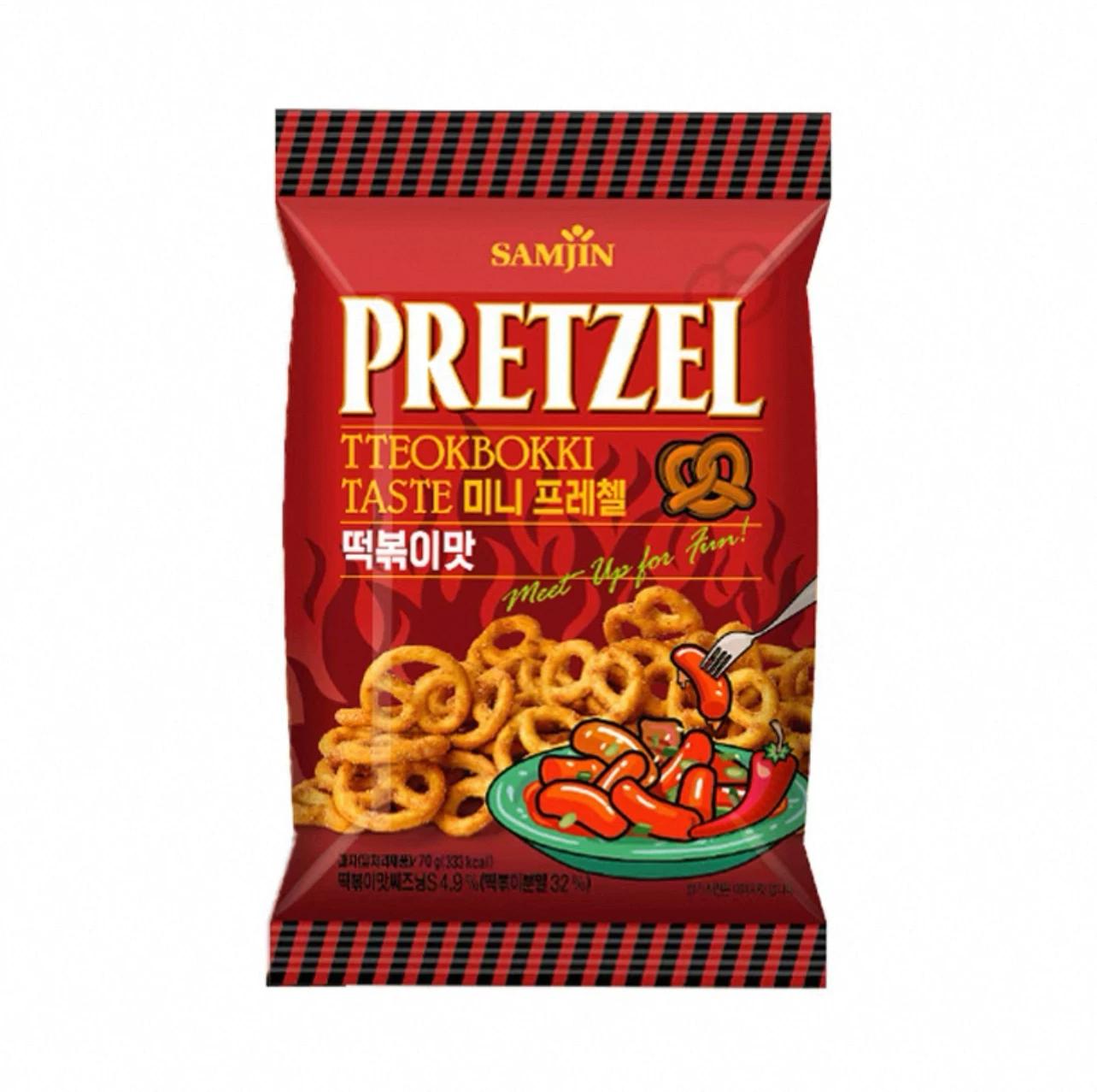 SAMJIN Mini Pretzel Biscuits 70g, 4 flavors | Crispy Crunchy Texture, Rich Flavor, Convenient Snack