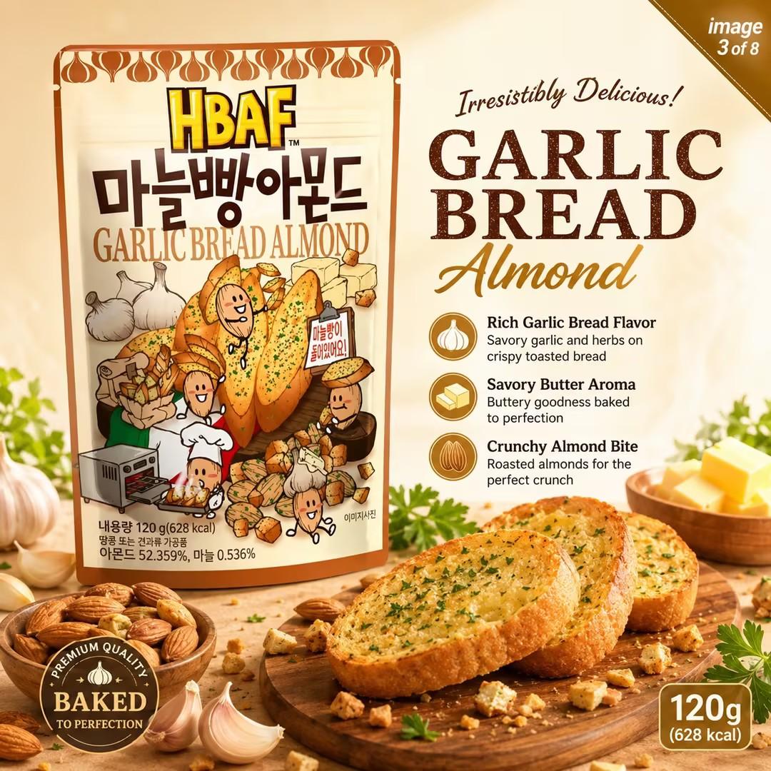 HBAF Garlic Bread Almond 120g