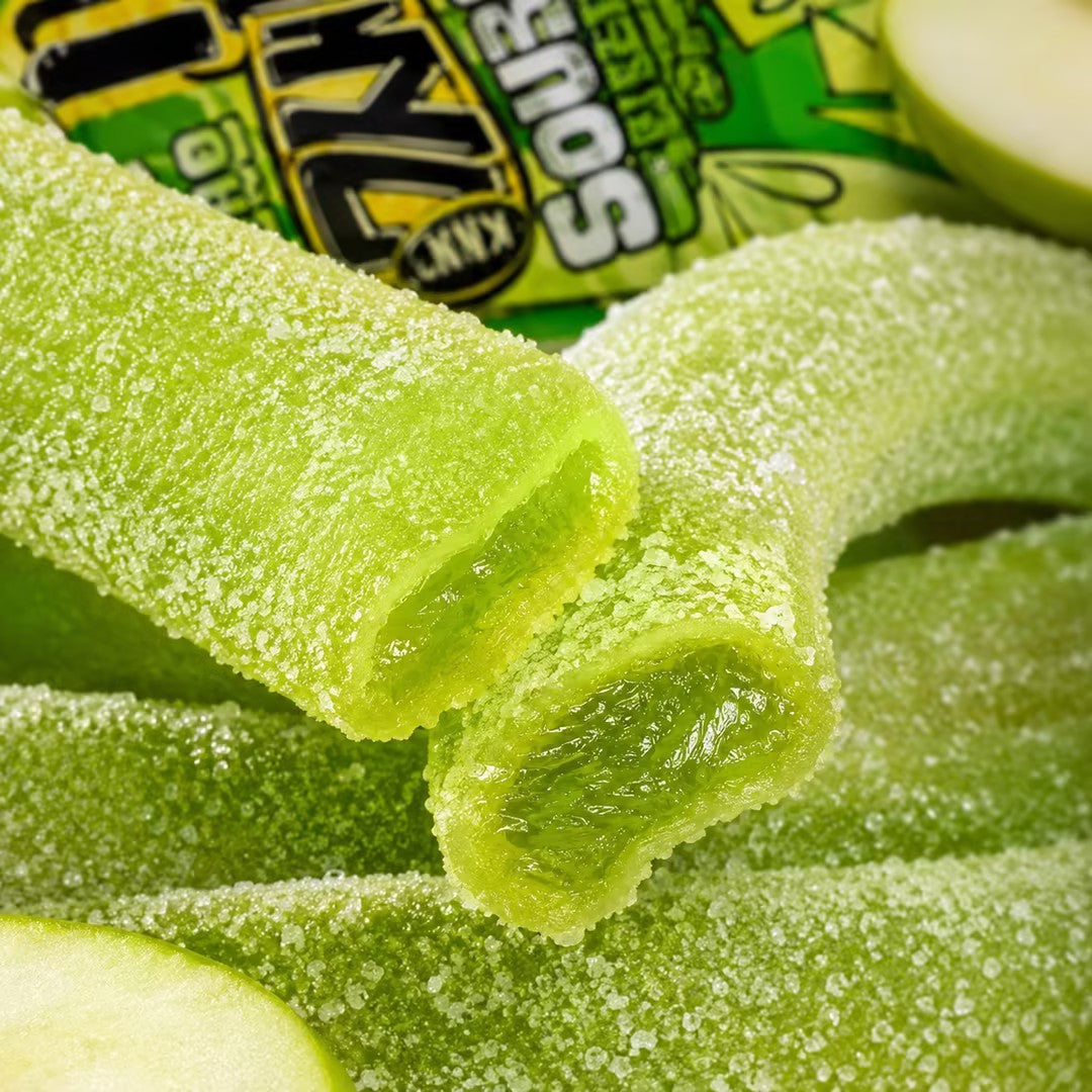 YEM Green Apple Sour Bar Gummies 40g/bag | Sour and sweet green apple flavor, chewy and soft texture, sour icing on the outside