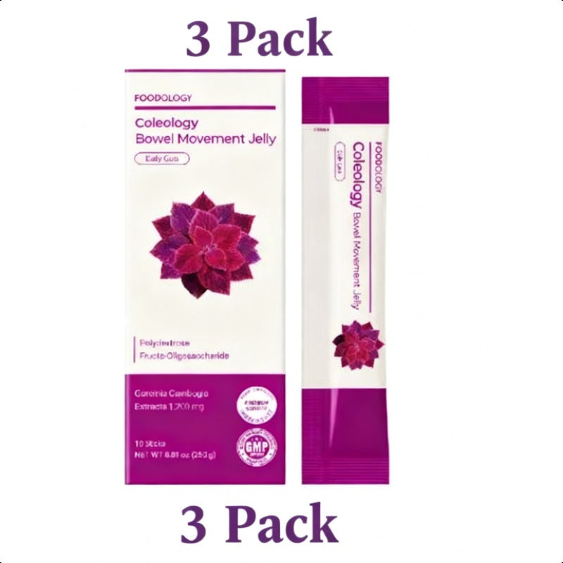 FOODOLOGY Coleology Bowel Movement Jelly 10 Sticks 3 pack