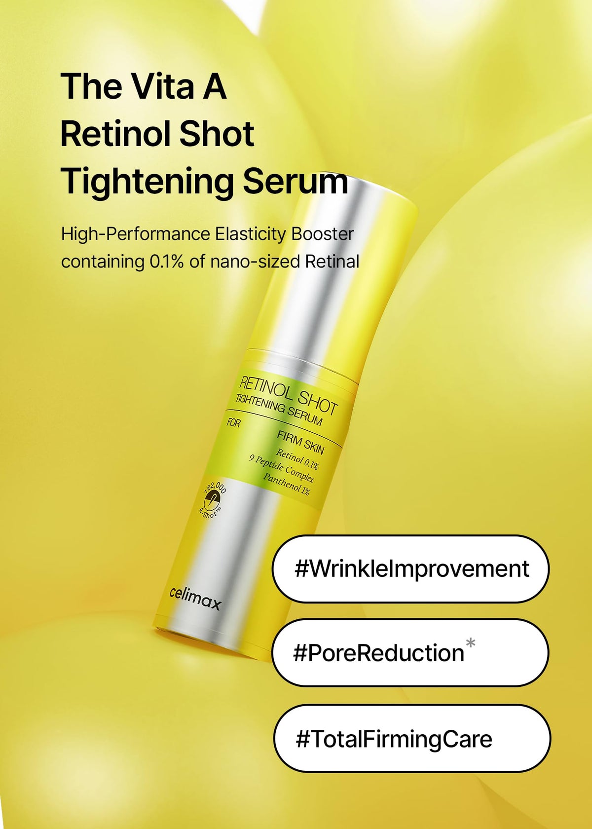 Celimax Retinol Firming Microcrystal Serum 30ml x2, Anti-Aging, Refine Pores & Brighten Skin