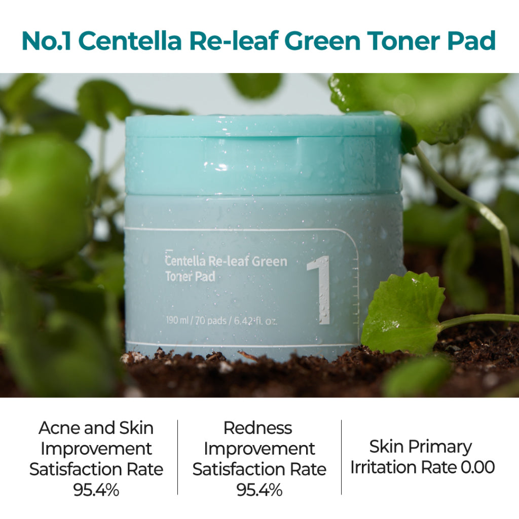 numbuzin No.1 Centella Re-Leaf Green Toner Pad 190ml/70padS