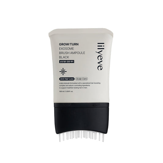 lilyeve Grow Turn Exosome Brush Ampoule Prime 100ml, Built-in Brush,Suit for man,Heartleaf-Derived Exosomes to Revitalize, for Male Pattern Hair Loss, Korean Hair Care,