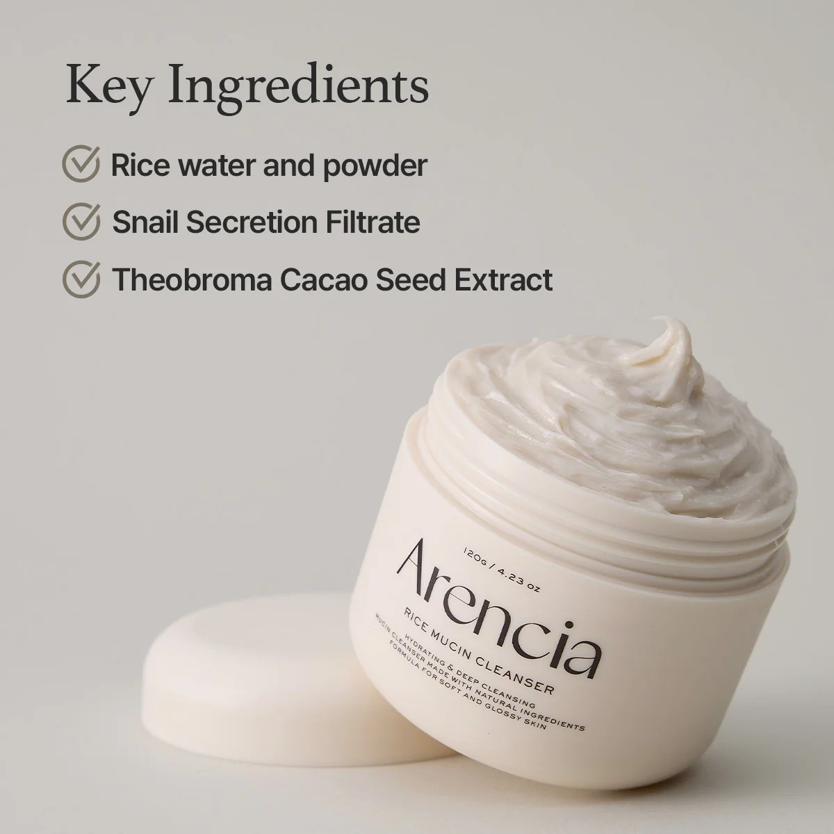 Arencia  Rice Mucin Cleanser 120g
