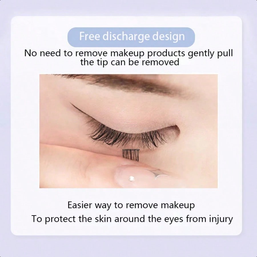 INHAK Upgrade Glue-Free Eyelash – Natural Curl, Self-Adhesive, No Glue Needed, Reusable, Lightweight & Comfortable False Lashes For Effortless Application