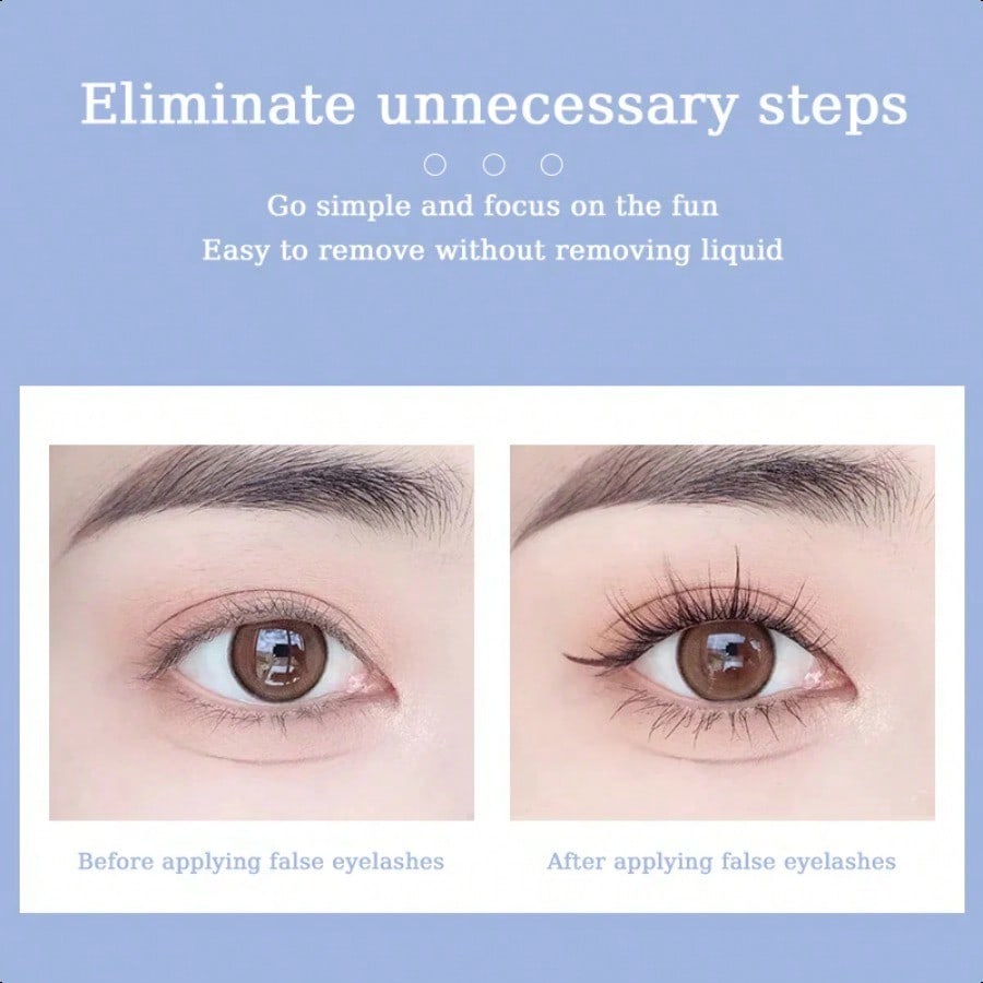 INHAK Upgrade Glue-Free Eyelash – Natural Curl, Self-Adhesive, No Glue Needed, Reusable, Lightweight & Comfortable False Lashes For Effortless Application