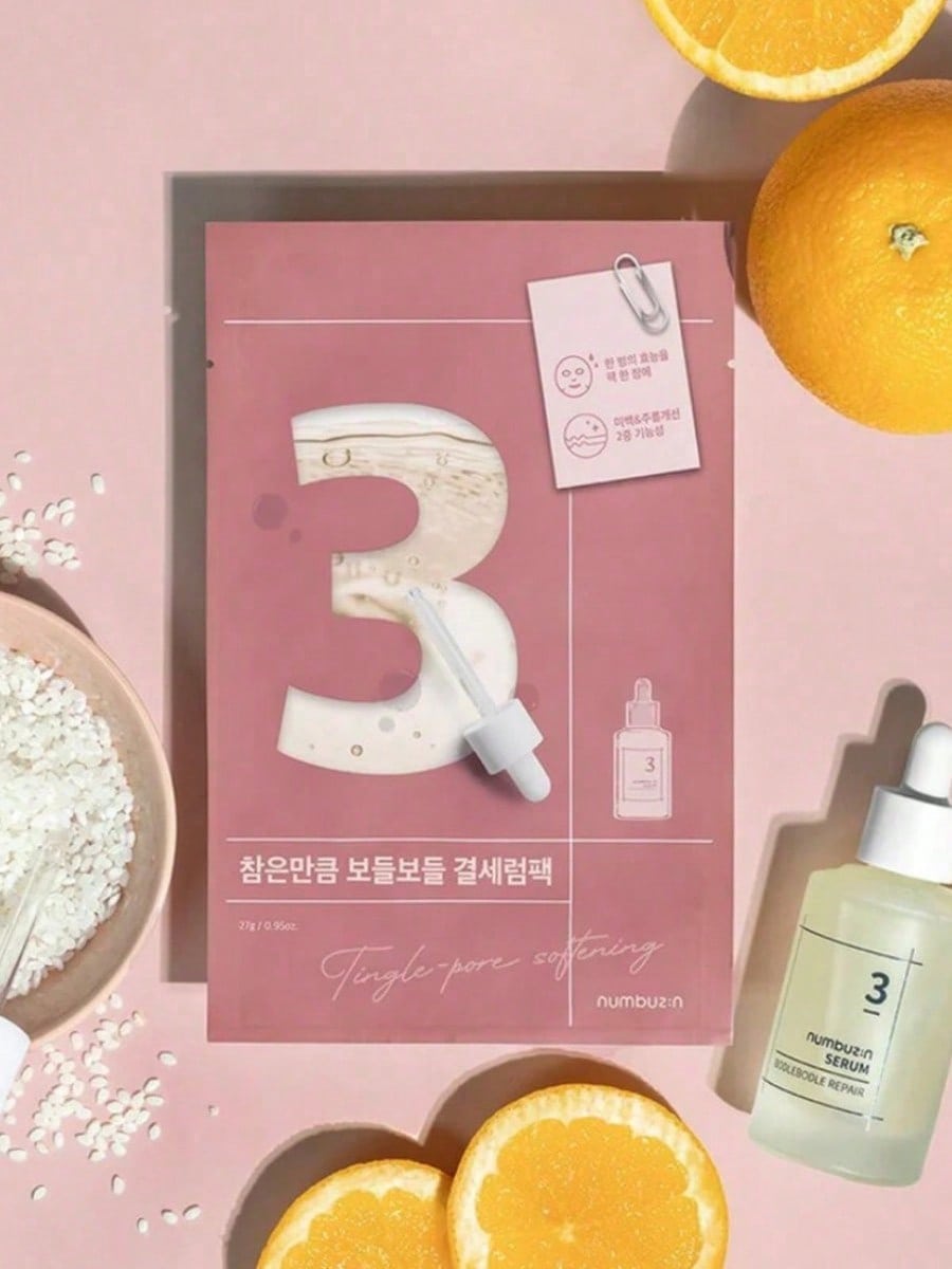 NUMBUZIN Facial Mask No.2 (33g/1.16oz) & No.3 (27g/0.95oz) – 5 Sheets, Deep Hydration