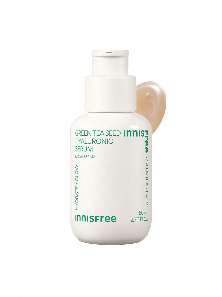 Innisfree Green Tea Seed Hyaluronic Serum With Panthenol And Niacinamide, Korean Face Serum For Hydration And Glow