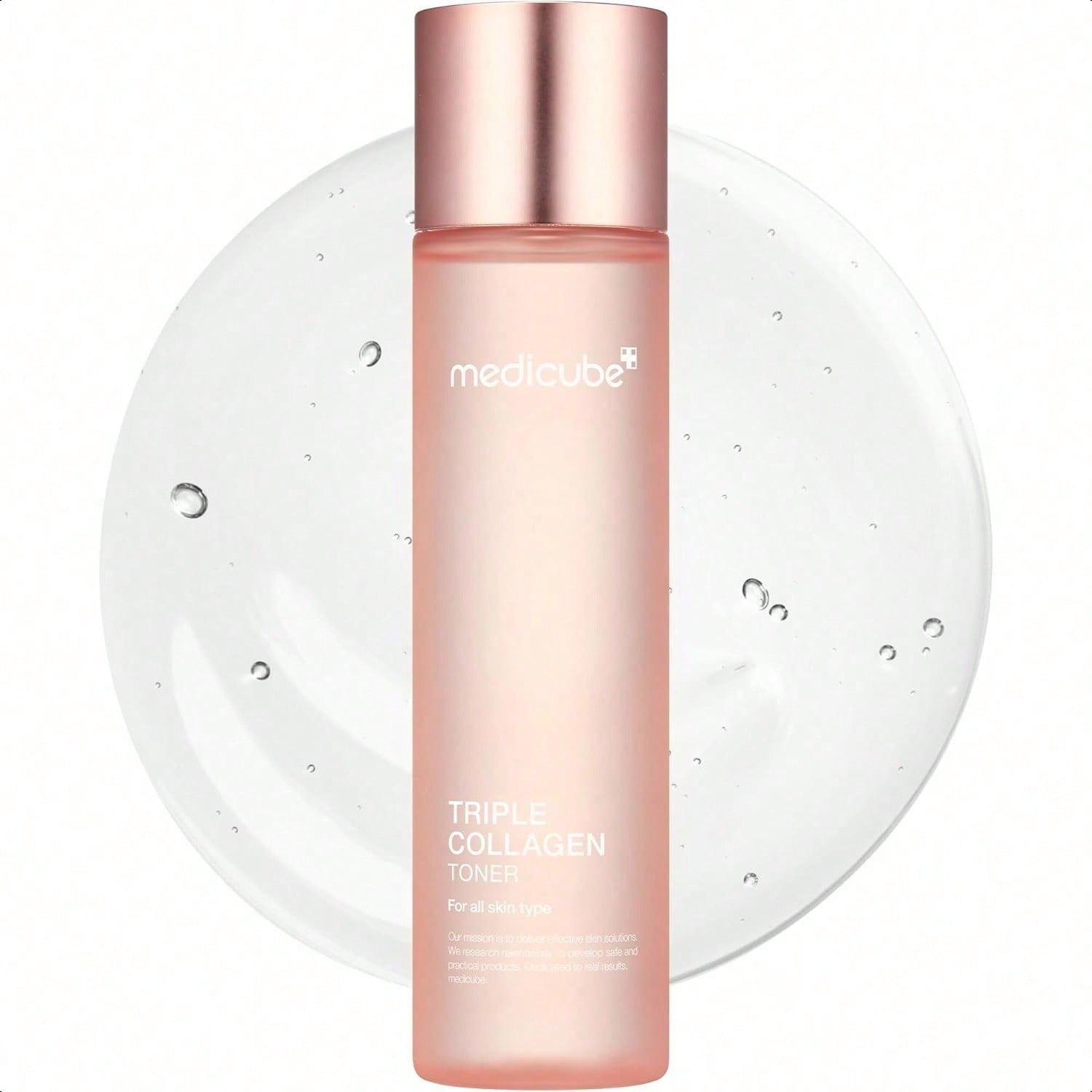 Medicube Triple Collagen Toner 140ml/4.73 Oz - Hydrolyzed, Atelo, & Soluble Collagen For Deep Hydration & Plump Skin