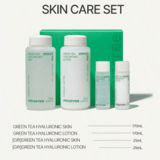 [100% Original] Innisfree Green Tea Hyaluronic Skin Care Set
