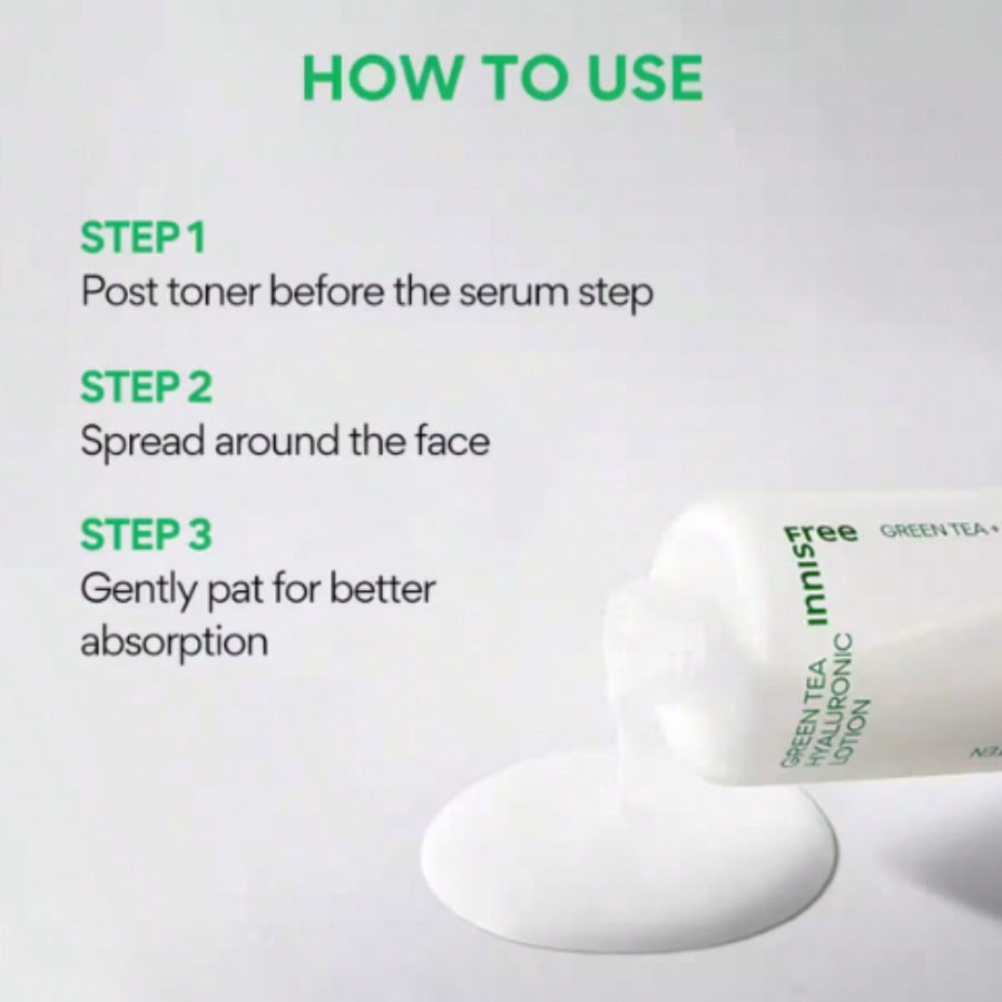 [100% Original] Innisfree Green Tea Hyaluronic Skin Care Set