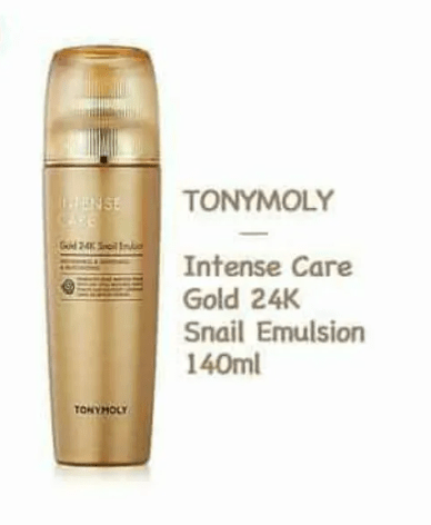TONYMOLY Intense Care Gold 24K Snail Toner 140ml / 4.73 Fl.Oz/Intense Care Gold 24K Snail Serum 35ml / 1.18 Oz  – Hydrating & Anti-Aging Facial Toner, Snail Mucin & 24K Gold, Brightening, Firming, Nourishing, Smooth & Radiant Skin