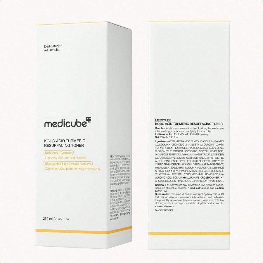 Medicube Kojic Acid Turmeric Smoothing Toner For Face & Body |250ml