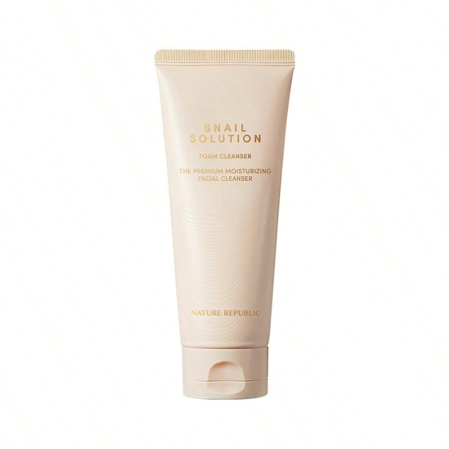 Nature Republic Snail Solution Foam Cleanser – 150ml | Hydrating &amp; Brightening Face Wash with Snail Mucin