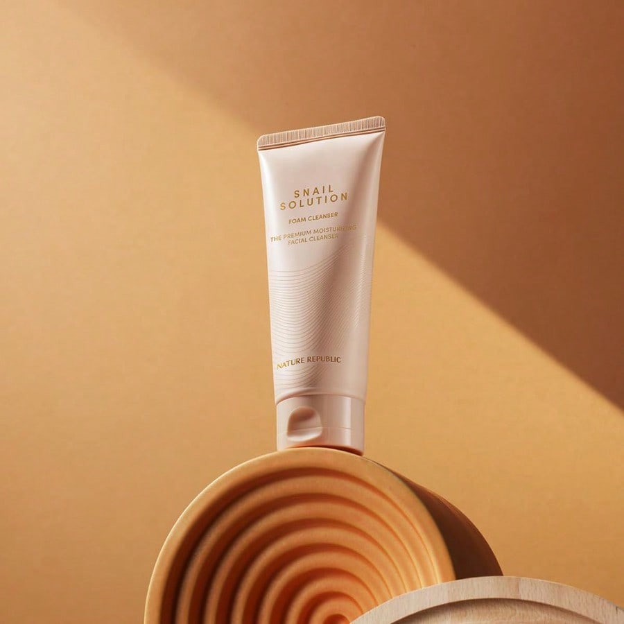 Nature Republic Snail Solution Foam Cleanser – 150ml | Hydrating &amp; Brightening Face Wash with Snail Mucin
