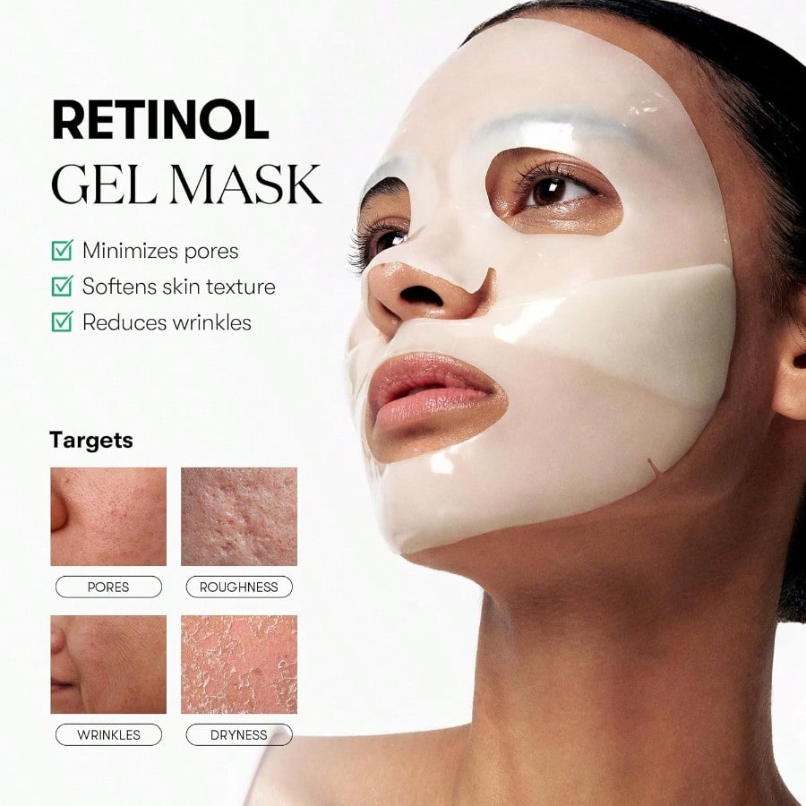 VT  COSMETICS Collagen Reedle Shot 100 2-Step Hydrogel Mask(34.5gx4ea), Intensive Firming, Exosome 500Da Collagen, Fine Lines, Overnight Melting Mask, Korean Facial Mask, Pink Collagen