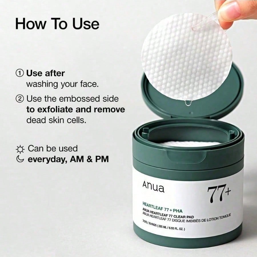 ANUA Heartleaf 77 Toner Pad  (70 Pads)