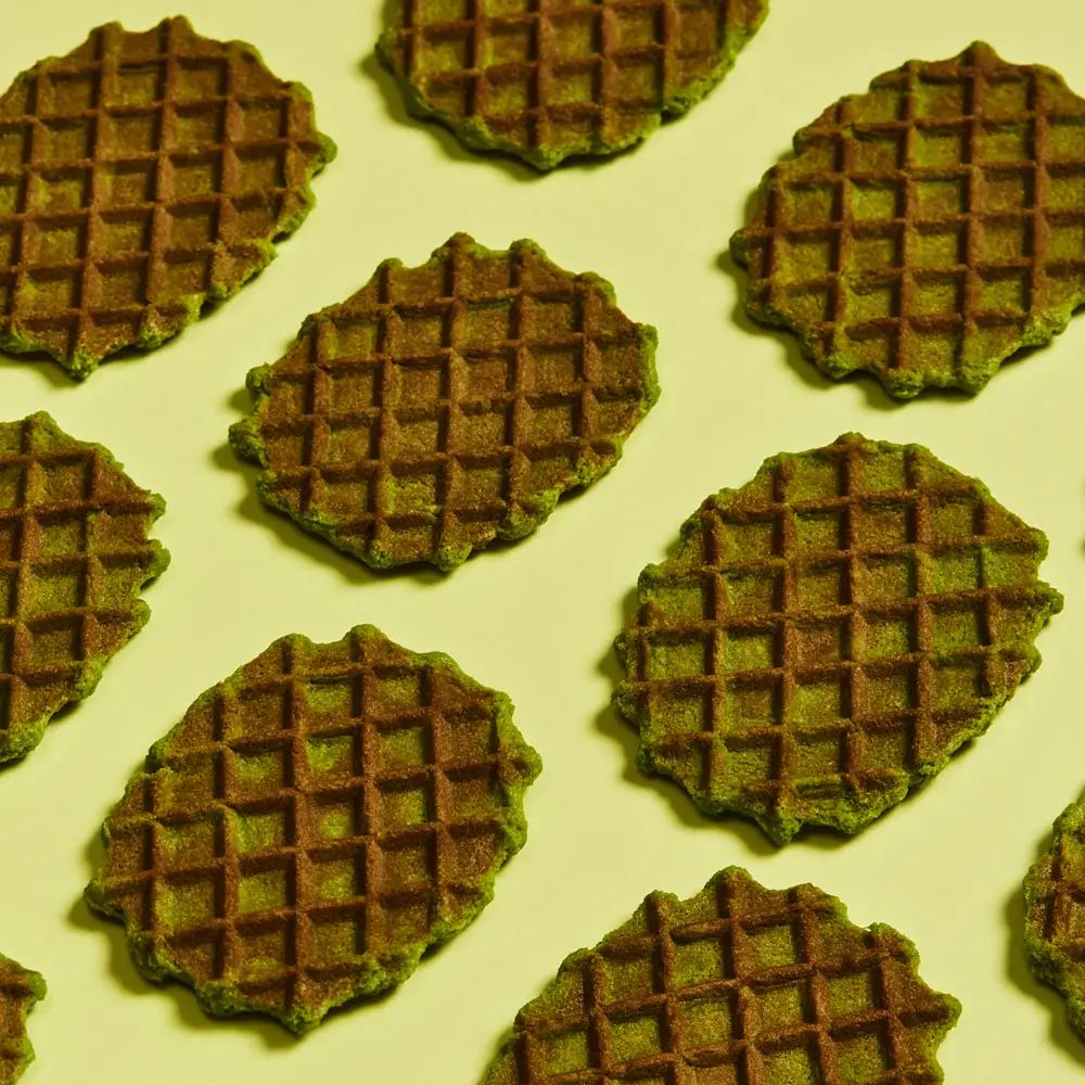 OSULLOC Premium Green Tea Waffle 72g, Crispy Jeju Green Tea Biscuit, Individually Wrapped