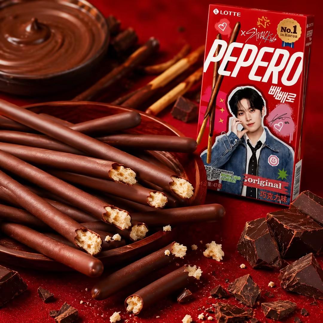 Lotte Pepero Chocolate Flavored Biscuit Sticks 47g