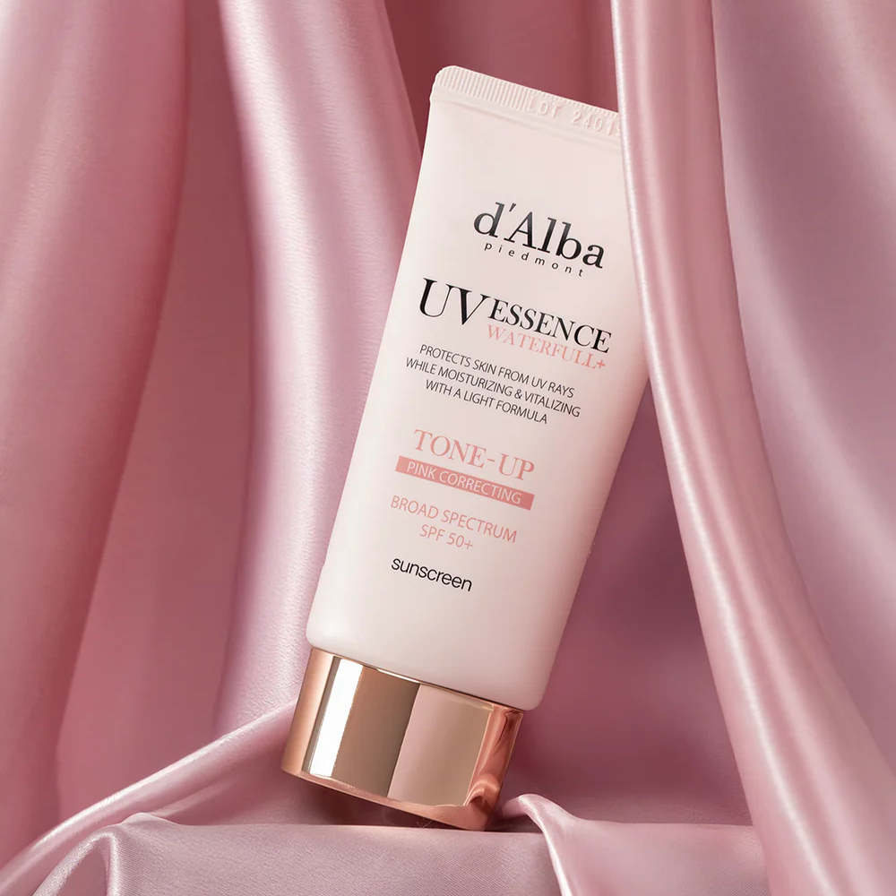 d'Alba Waterful Tone Up Sun Cream 50ml - Pink Correcting