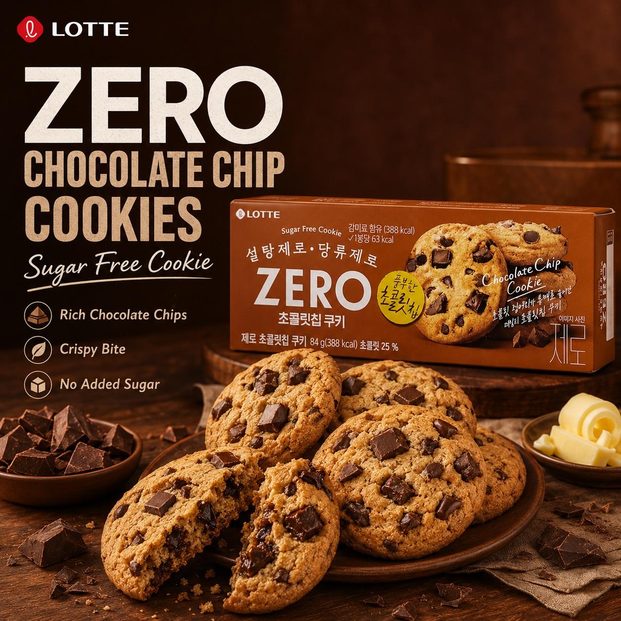 Lotte ZERO Compound‑co‑co Butter Chocolate Cookies 84g
