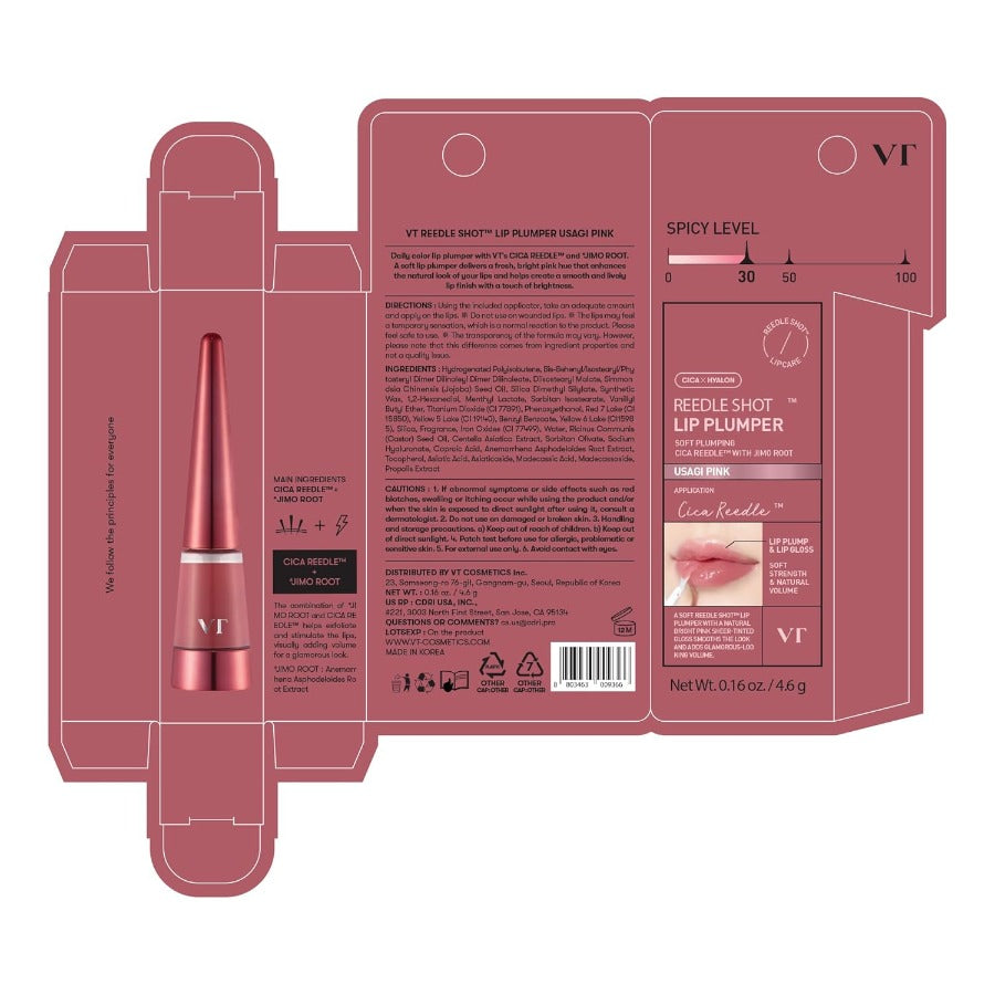 VT COSMETICS Reedle Shot Lip Plumper (Usagi Pink)