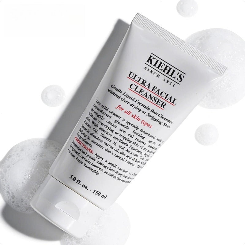 Kiehl's Deep Cleansing Foaming Facial Cleanser, Which Repairs The Skin Barrier and Gently Exfoliates, Is Suitable for All Skin Types (150ml)