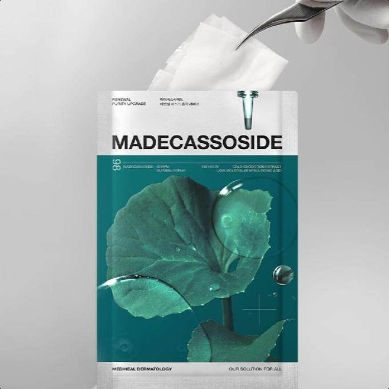Mediheal Madecassoside Essential Sheet Mask Blemish Repair 11 Pcs.Enhancing Moisture Barrier & Skin Texture Care.