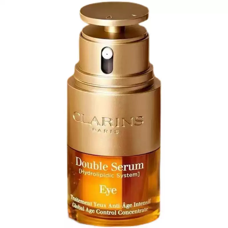 New Clarins Double Serum Hydrolipidic System Eye Global Age Control 0.6oz/20ml