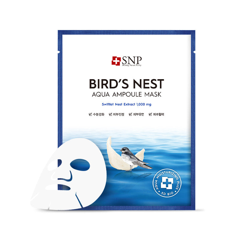 SNP BIRD'S NEST AQUA AMPOULE MASK 25ml x 10pcs