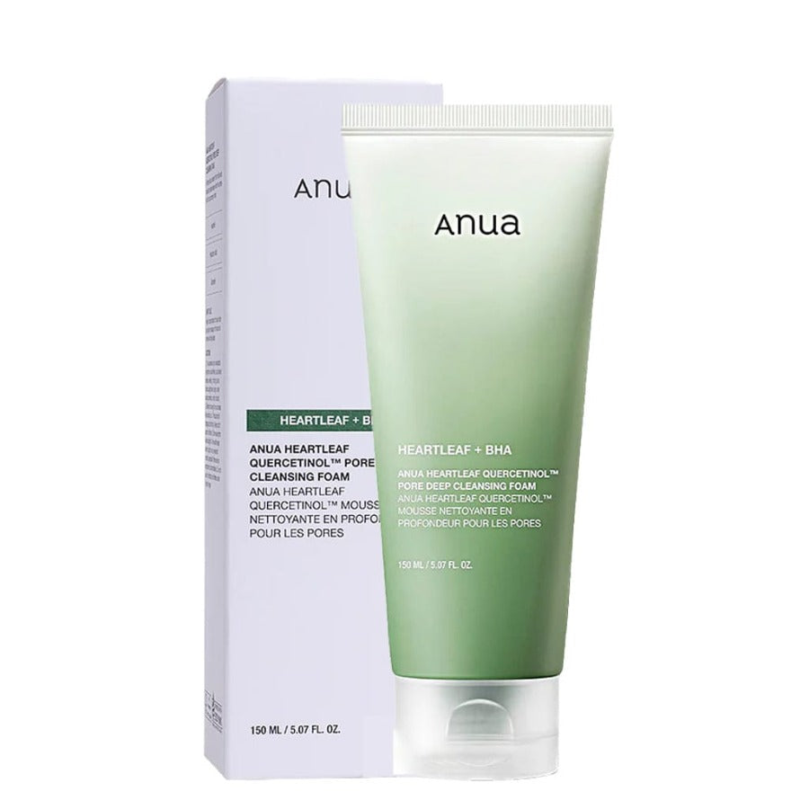 anua Heartleaf Quercetinol Pore Deep Cleansing Foam, Facial Cleanser(150ml/5.07 Fl.Oz.)