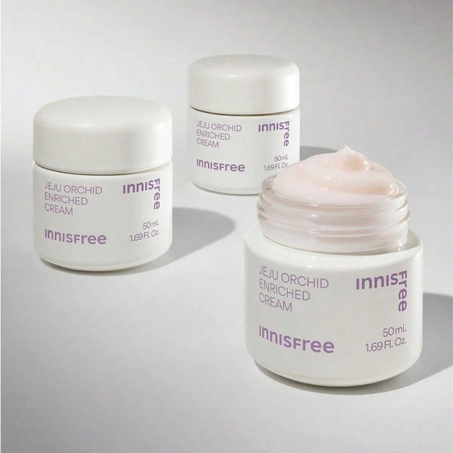 Innisfree Collagen Green Tea Acerola Bounce Cream – 50ml /23NEW Jeju Orchid Enriched Cream 50ml