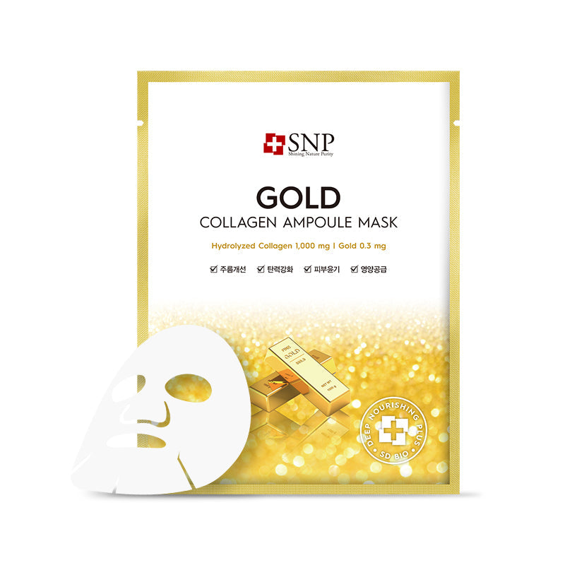 SNP Gold Collagen Ampoule Mask 25ml x 10PCS