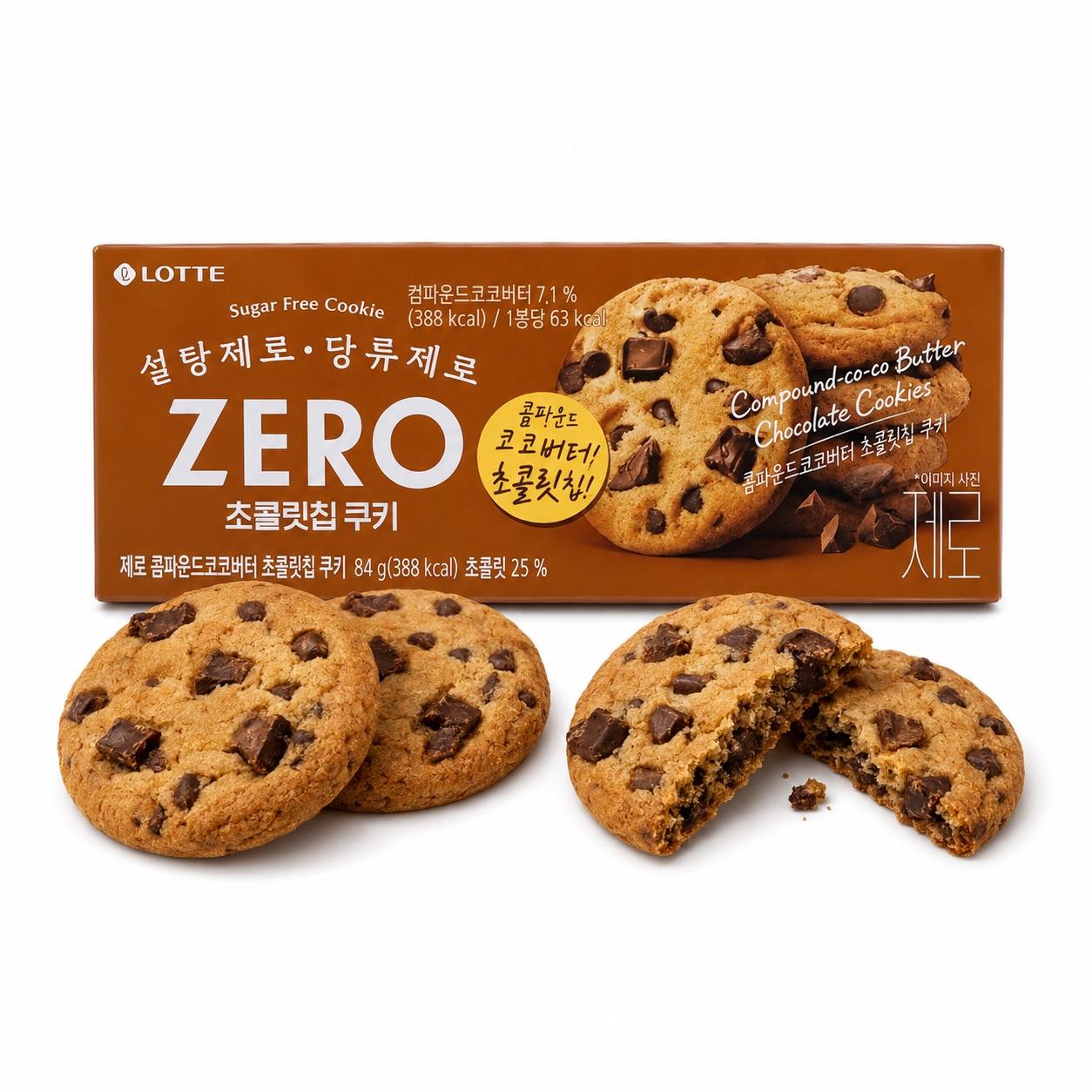 Lotte ZERO Compound‑co‑co Butter Chocolate Cookies 84g