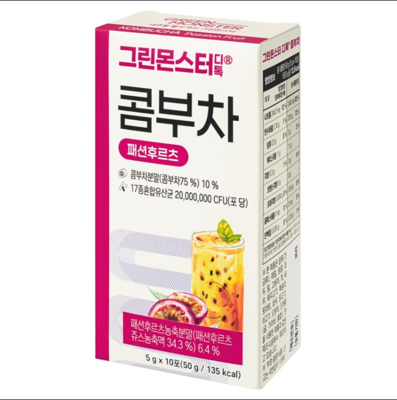Green Monster D-toc Kombucha Fashion Fruits 5g x 10pcs