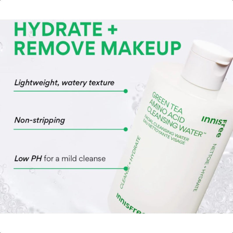 Innisfree New Green Tea Amino Moisture Cleansing Water, 320ml