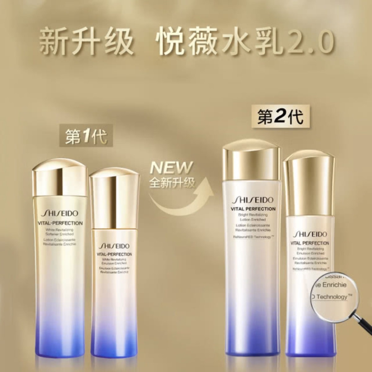 SHISEIDO Vital Perfection White RV Emulsion Enriched 100ml And Vital Perfection White RV Softener 150ml