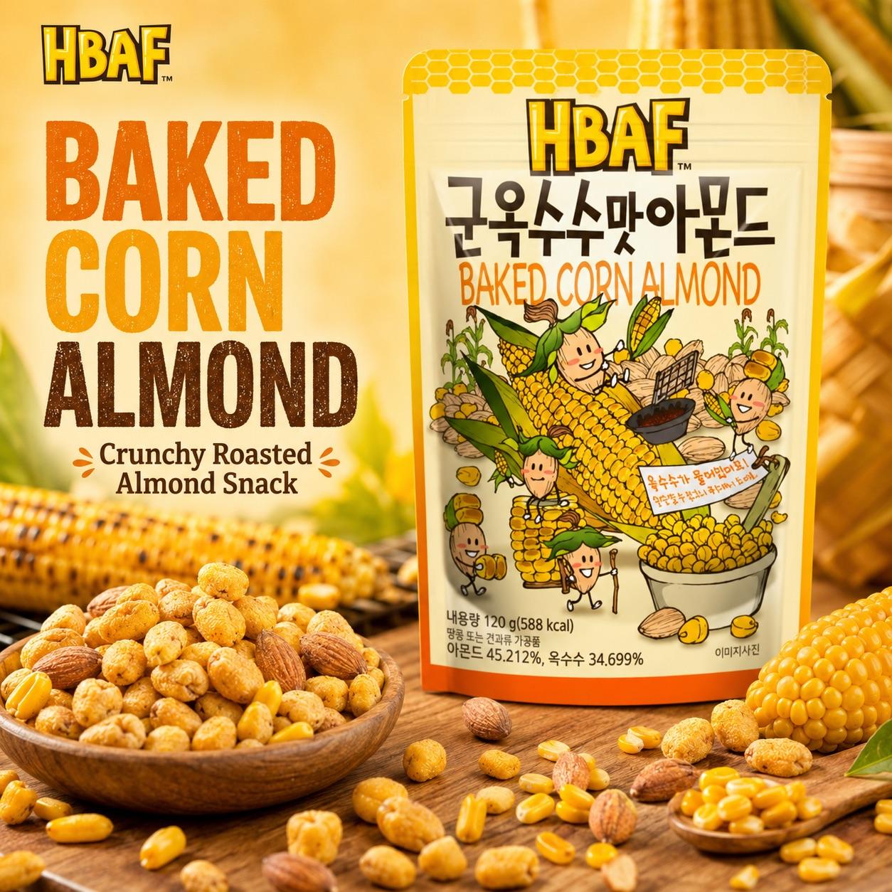 HBAF Baked Corn Almond 120g