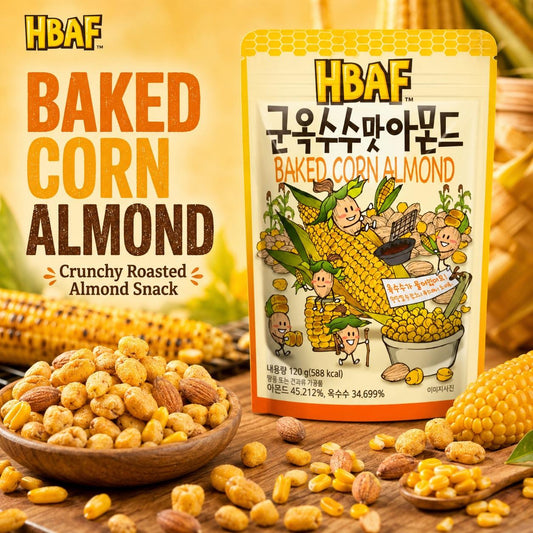 HBAF Baked Corn Almond 120g