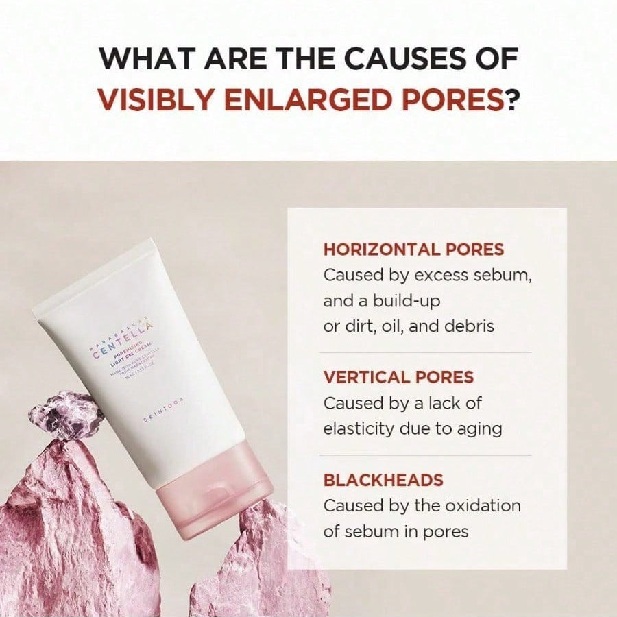 SKIN1004 Madagascar Centella Poremizing Light Gel Cream 2.53 Fl.Oz (75ml) | Tightens Pores | Soothes Irritated Skin