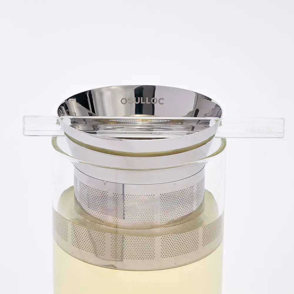 OSULLOC Tea Strainer, 304 Stainless Steel Fine Mesh Tea Filter with Double Heat-resistant Handle, Gift Box