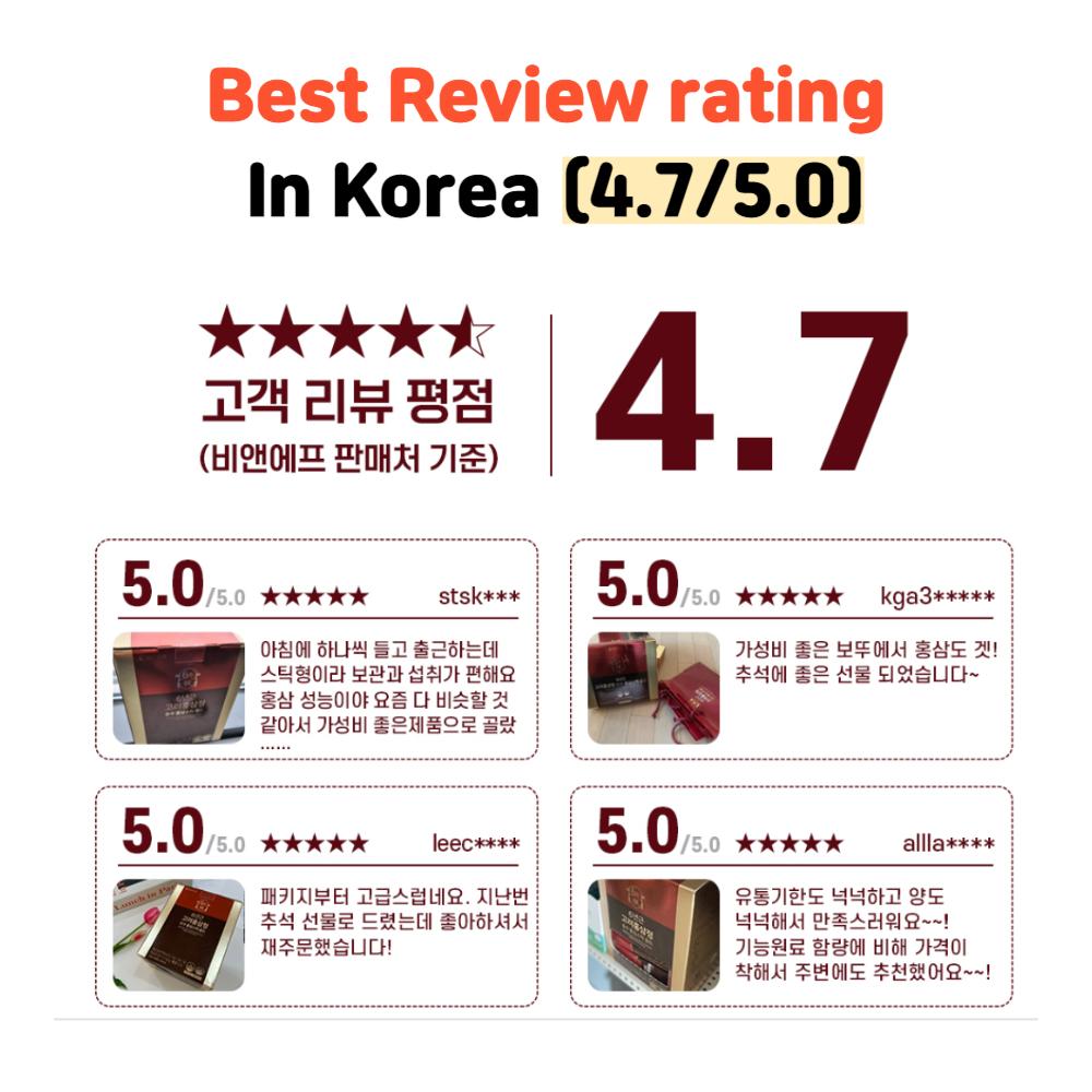 BOTO Korean 6-year-old Red Ginseng Extract Pure Stick Gold 10g X 30 Sticks / 10g*100 Sticks
