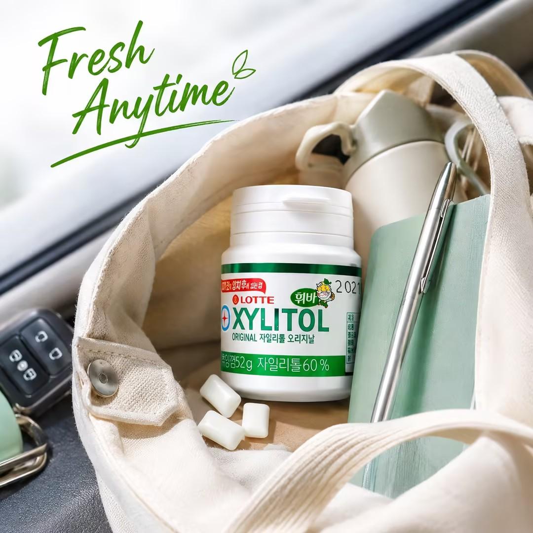 Lotte Xylitol Chewing Gum 52g Refreshing long‑lasting taste, xylitol formula, freshens oral feeling